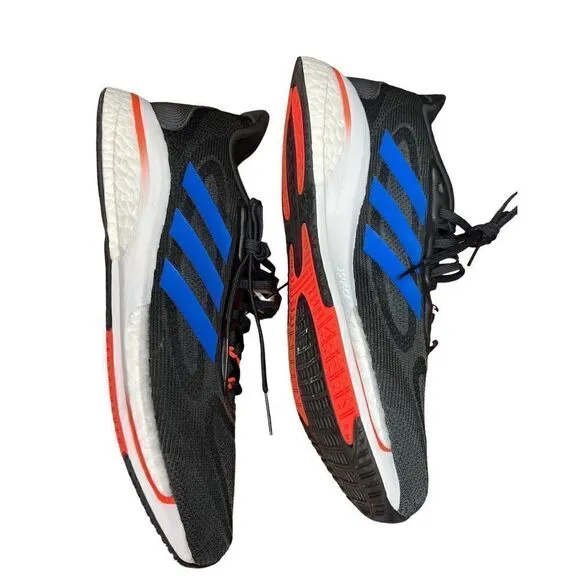 adidas Supernova   Running Shoe in Core Black/Blue Rush/Turbo NWOT Size 10 1/2