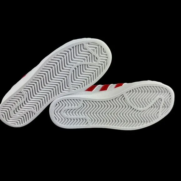 Adidas Superstar XLG C White Scarlet Red Shoes IF8429 Youth Sizes 11K - 3