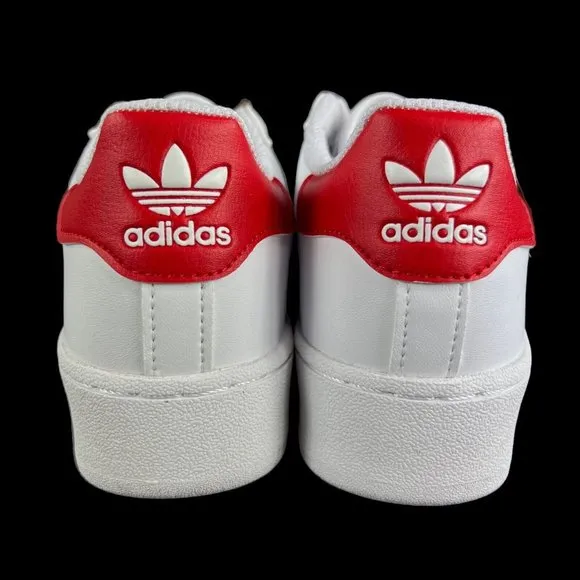 Adidas Superstar XLG C White Scarlet Red Shoes IF8429 Youth Sizes 11K - 3