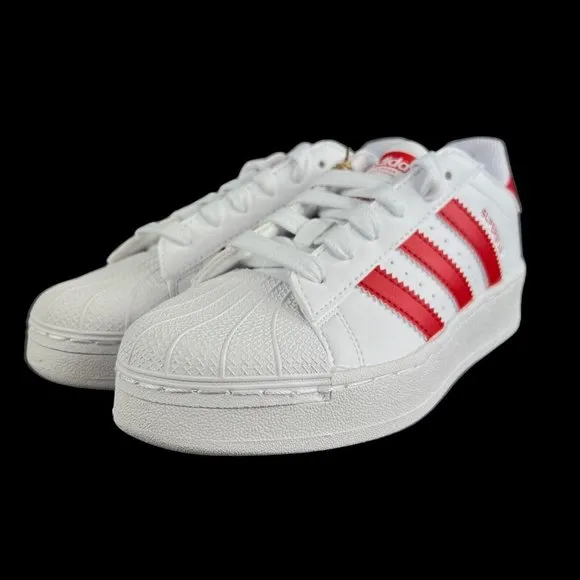 Adidas Superstar XLG C White Scarlet Red Shoes IF8429 Youth Sizes 11K - 3