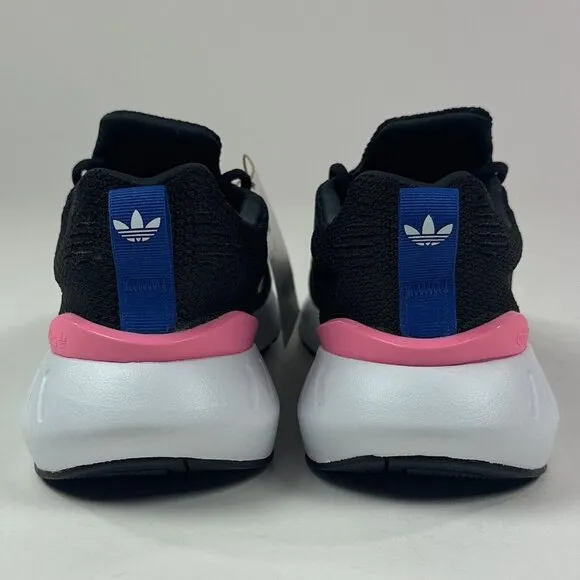 Adidas Swift Run 22 J Kids Black Pink Leopard Running Shoes Sneakers GX9215