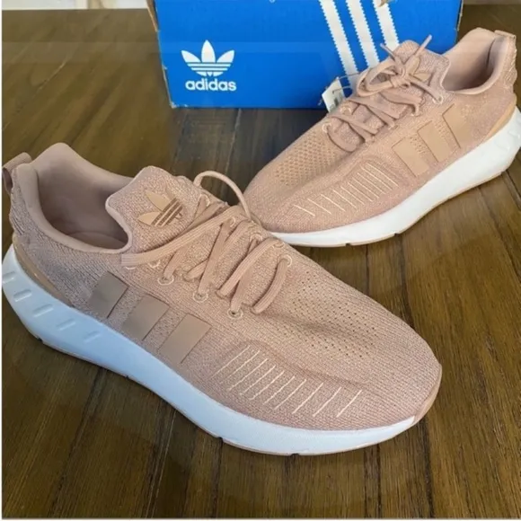 Adidas Swift Run 22 taupe nude sneakers shoes