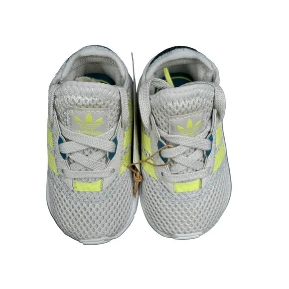 Adidas Swift Run X I Grey Pulse Yellow Indigo Shoes S24001 Infant Boy's Size 4 K