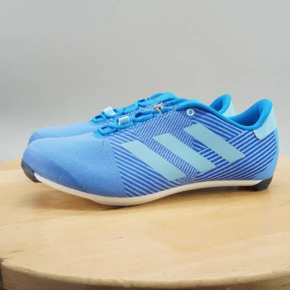 Adidas The Road Cycling Mens Size 12 Shoes Blue Rush 3-Bolt Lace Up Athletic