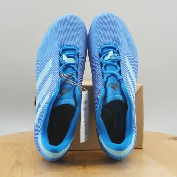 Adidas The Road Cycling Mens Size 12 Shoes Blue Rush 3-Bolt Lace Up Athletic