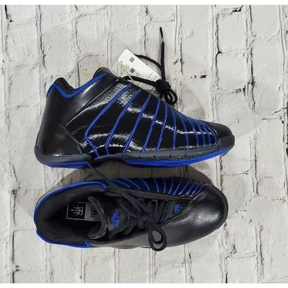 Adidas TMAC 3 Restomod Athletic Basketball Shoes Black Blue GY0258 MENS SIZE 9
