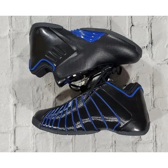 Adidas TMAC 3 Restomod Athletic Basketball Shoes Black Blue GY0258 MENS SIZE 9