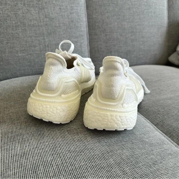 Adidas Ultra Boost 19 Sneakers Shoes Triple White Lace Up Slip On Size 7 Men’s