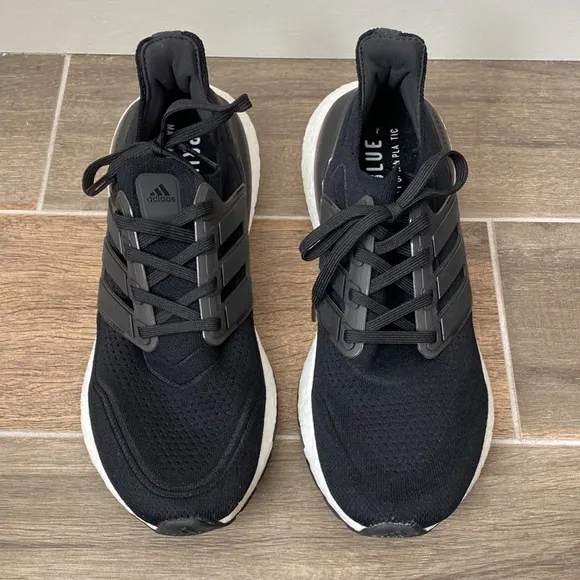 Adidas UltraBOOST 21 Black Running Shoes Sneakers Size 8.5