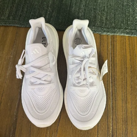 Adidas Ultraboost light white running shoes sneakers