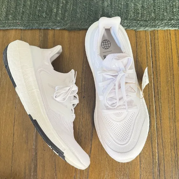 Adidas Ultraboost light white running shoes sneakers