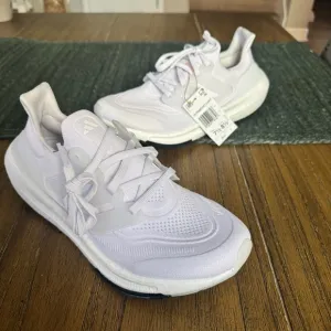 Adidas Ultraboost light white running shoes sneakers
