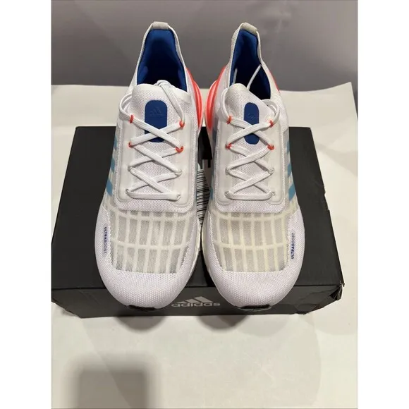 Adidas UltraBoost Summer RDY  Men's 8.5 Running Shoe White Blue Orange NIB