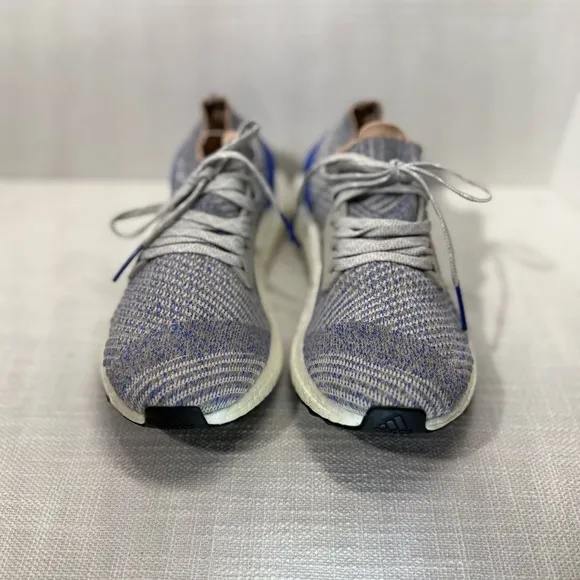 Adidas UltraBoost X Womens 7 Grey Two Hi Res Blue Prime Knit Sneakers Shoes
