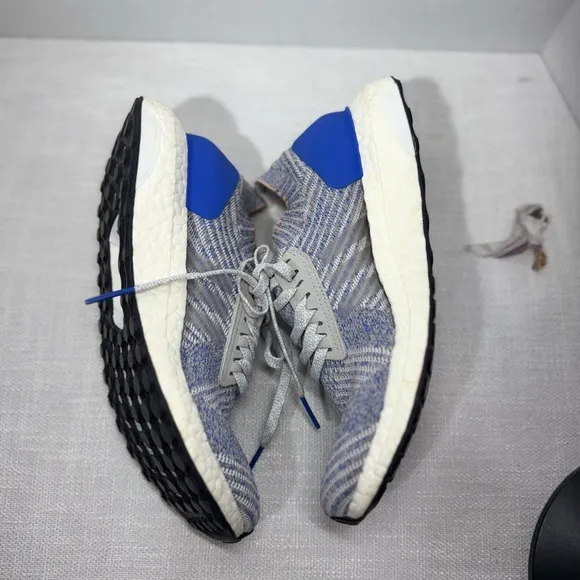 Adidas UltraBoost X Womens 7 Grey Two Hi Res Blue Prime Knit Sneakers Shoes