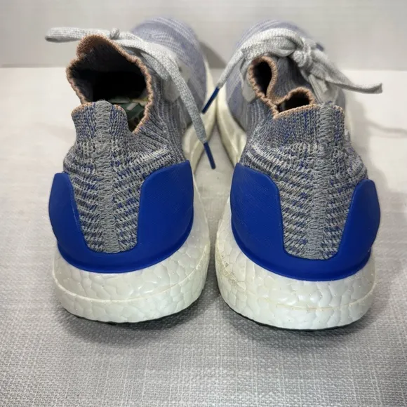 Adidas UltraBoost X Womens 7 Grey Two Hi Res Blue Prime Knit Sneakers Shoes