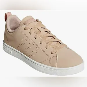 Adidas VS Advantage Women’s Beige Lace Up Tennis Shoes Sneakers ART F34441 Tan