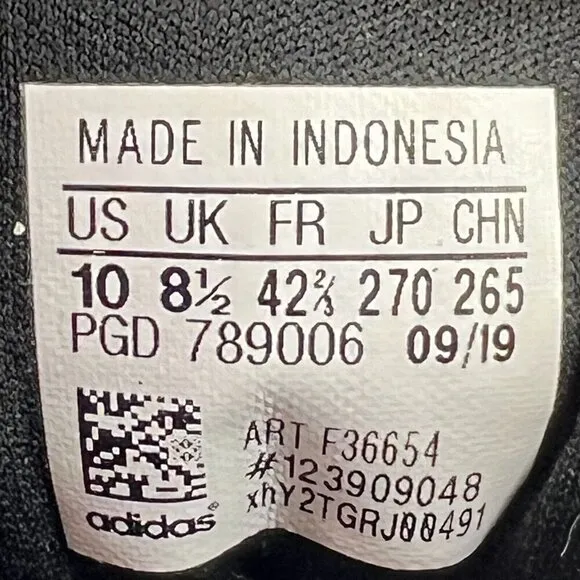 Adidas Womens F36654 Black Lite Racer Reborn Core Lace Up Size 10 Athletic Shoes