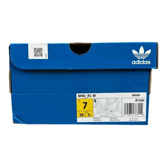 Adidas Women's NMD_R1 White Black Running Shoes GW5699 Size 7