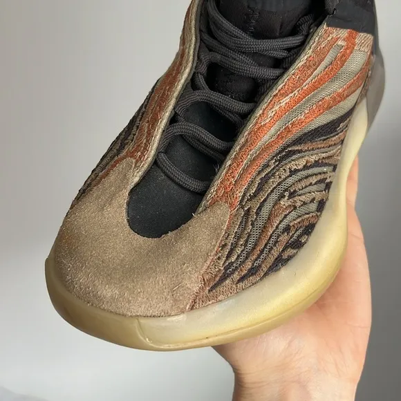 adidas YEEZY quantum QNTM flash orange amber tint shoes sneakers Kanye West Sz 4