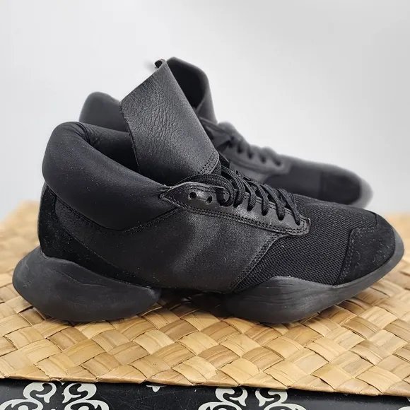 Adiddas X Rick Owens All Black Runner Shoes Size 7.5