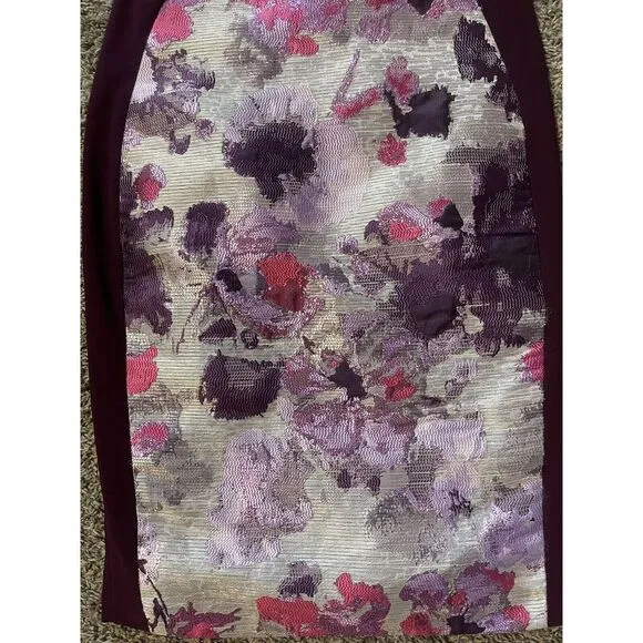 Adrianna Papell‎ Floral Colorblock  Sheath Dress Size 4