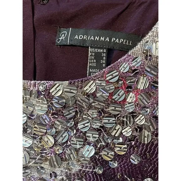 Adrianna Papell‎ Floral Colorblock  Sheath Dress Size 4