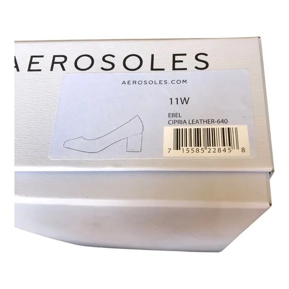 Aerosoles NIB Women's Simple Timeless Pump Light Stone 11W Mid Heel Rounded Toe