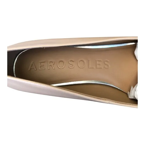 Aerosoles NIB Women's Simple Timeless Pump Light Stone 11W Mid Heel Rounded Toe