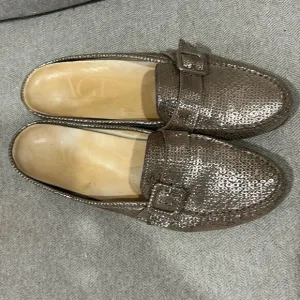 AGL ATTILIO GIUSTI LEOMBRUNI silver Shimmer Mules Shoes EU 39 1/2 US 9.5