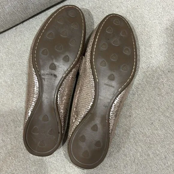 AGL ATTILIO GIUSTI LEOMBRUNI silver Shimmer Mules Shoes EU 39 1/2 US 9.5