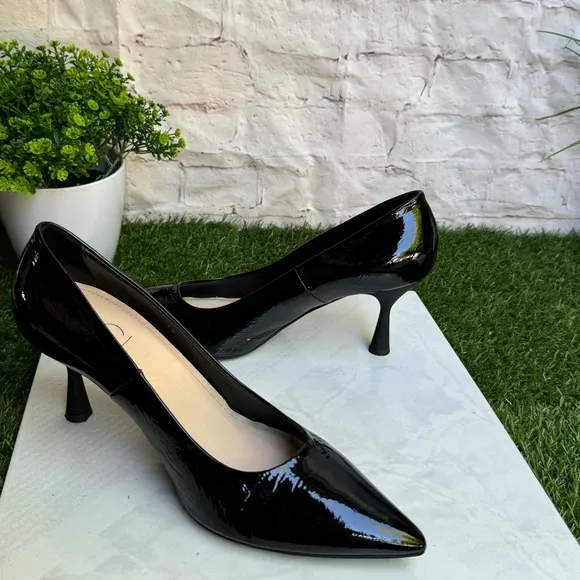 AGL Black Patent leather heel pump size 40 US 10 $440
