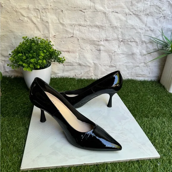 AGL Black Patent leather heel pump size 40 US 10 $440