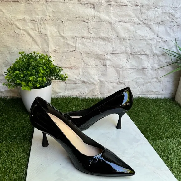 AGL Black Patent leather heel pump size 40 US 10 $440