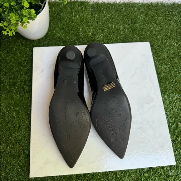 AGL Black Patent leather heel pump size 40 US 10 $440