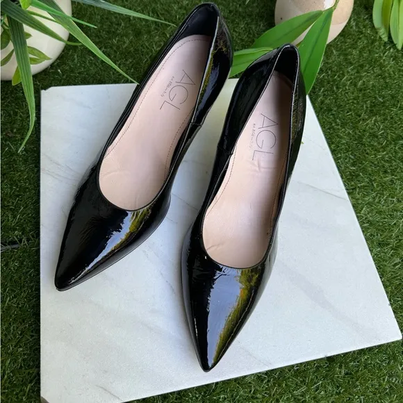 AGL BlackWomen's Isolde Pointed Toe High Heel Pumps Patent leather 36 US 6 $440