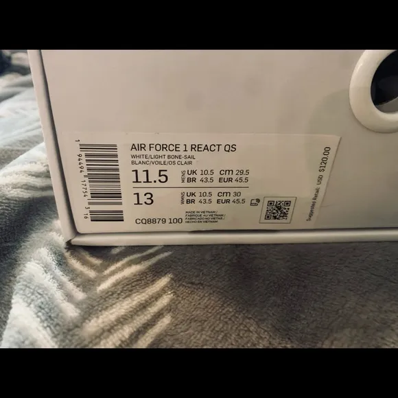 Air Force 1 react QS SIZE11.5