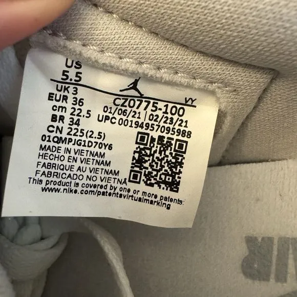 Air Jordan 1 Retro Low OG White Neutral Grey Shoes