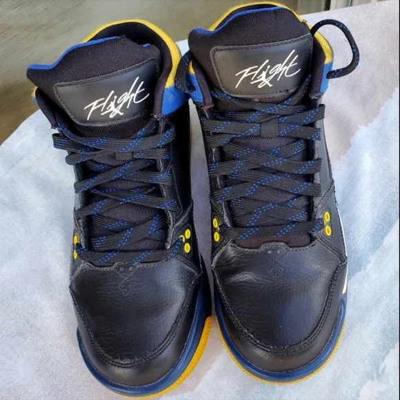 Air Jordan Flight Origin 599606-089 Black Basketball Sneakers Sz 6Y/ Wmn Sz 7.5