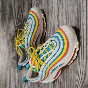 Air max 4.5 youth vintage style multicolor rainbow unisex shoes