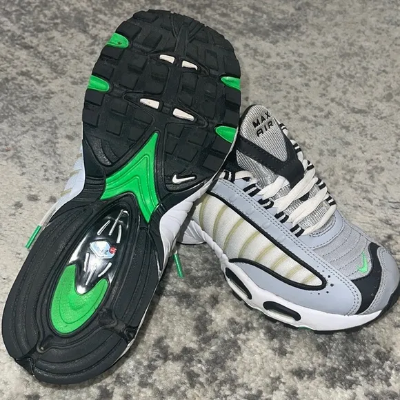 Air Max Tailwind 4 GS 'Wolf Grey Green Spark' Size: 6Y