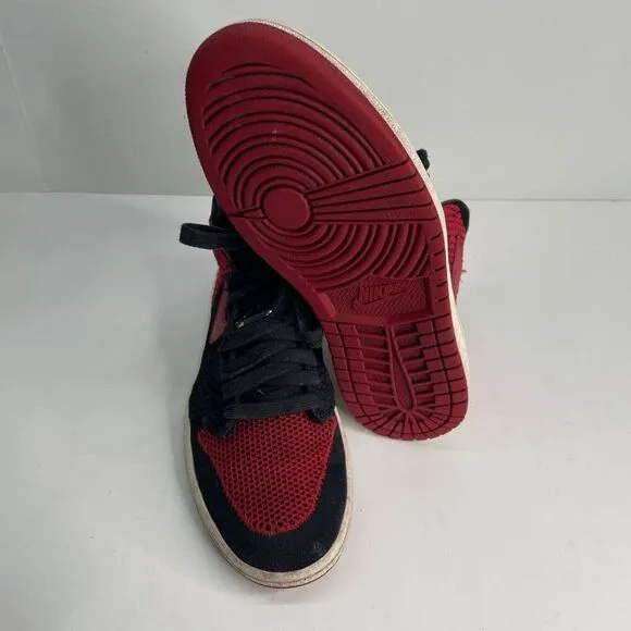 Air Jordan 1 Retro High FlyKnit Bred GS Size 6.5 Shoes‎ Sneakers (READ)