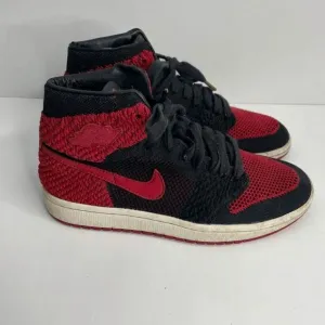 Air Jordan 1 Retro High FlyKnit Bred GS Size 6.5 Shoes‎ Sneakers (READ)