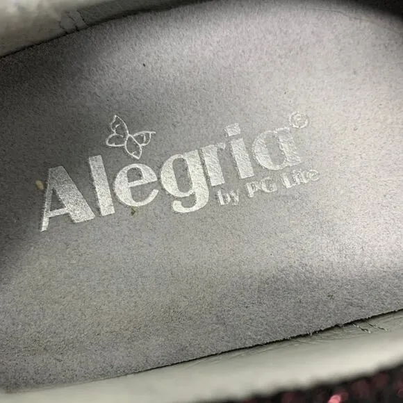 Alegria Lauryn Women's Sz 38 US 8-8.5 Slip-On Shoes Cross Strap Low Heel Maroon