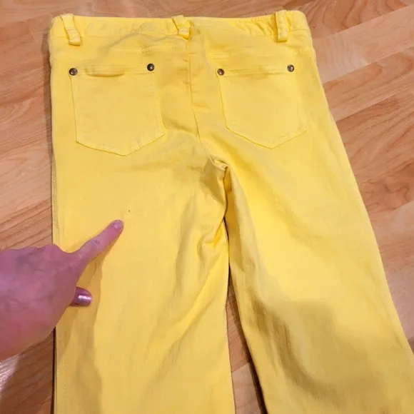 Alice   Olivia Yellow Flare Bell Bottom Jeans Size 2