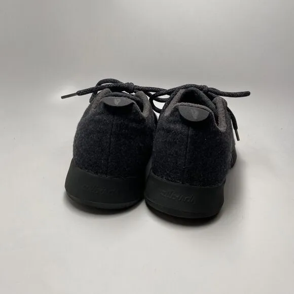 Allbirds Mens Wool Runner 0319 NV1 Black Lace Up Low Top Athletic Shoes Size 10