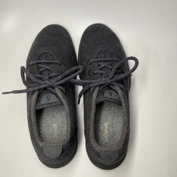 Allbirds Mens Wool Runner 0319 NV1 Black Lace Up Low Top Athletic Shoes Size 10