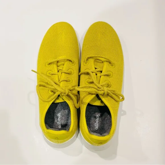 Allbirds Tree Runners Shoes Elephant Grass/Yellow (white sole) Size Mens 14.