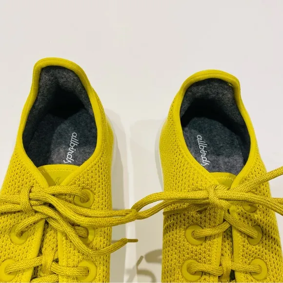 Allbirds Tree Runners Shoes Elephant Grass/Yellow (white sole) Size Mens 14.