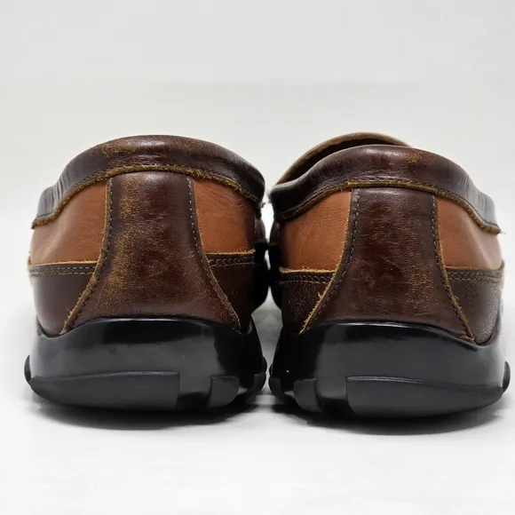 Allen Edmonds Boulder Leather Driving Shoes Moc Loafer Mens Brown Size US 12 B